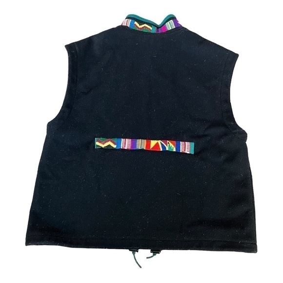 A Tail We Could Wag Vintage Virgin Wool Vest Unisex L XL - Picture 2 of 11